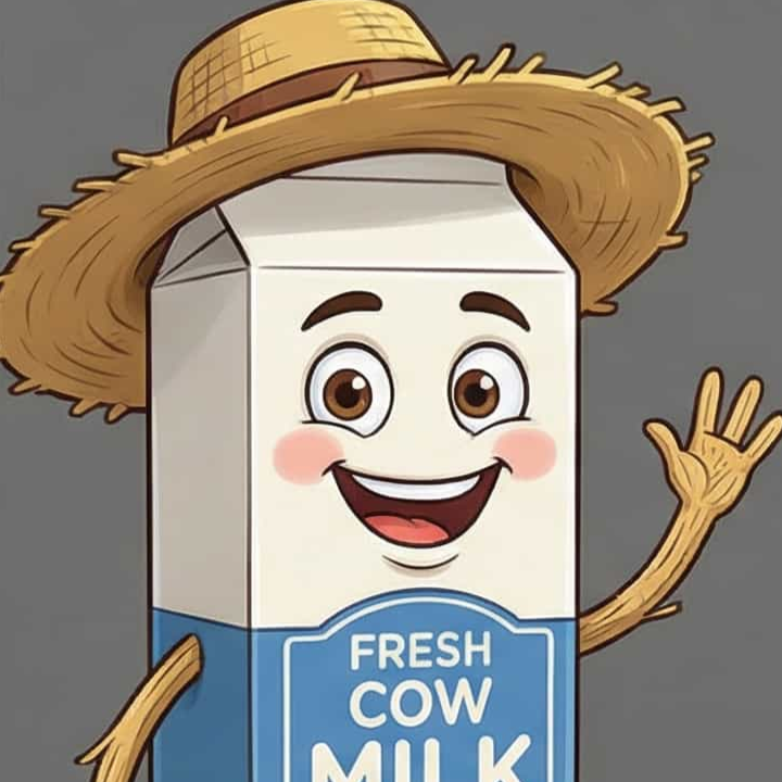 cute milk carton character