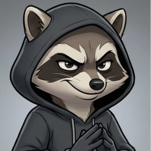 cool raccoon character