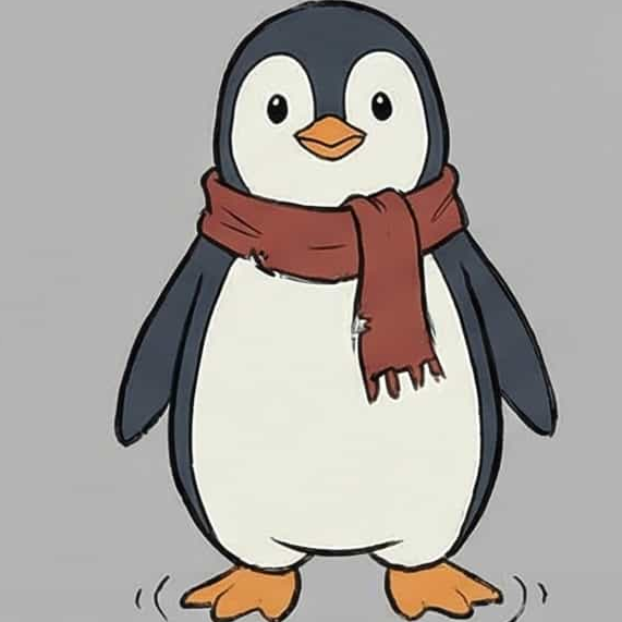 cute penguin character