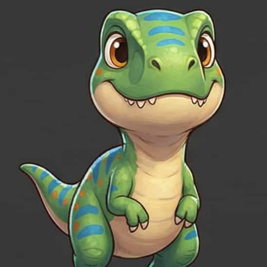 cute dinosaur character