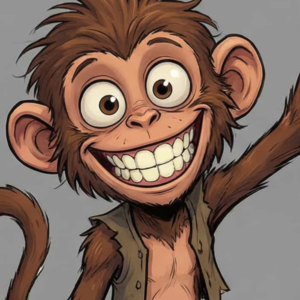 funny monkey character
