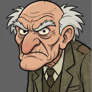 grumpy old man cartoon