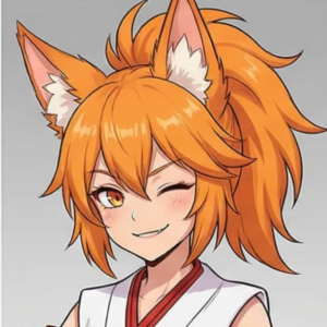 Kitsune Shrine Maiden Anime Girl