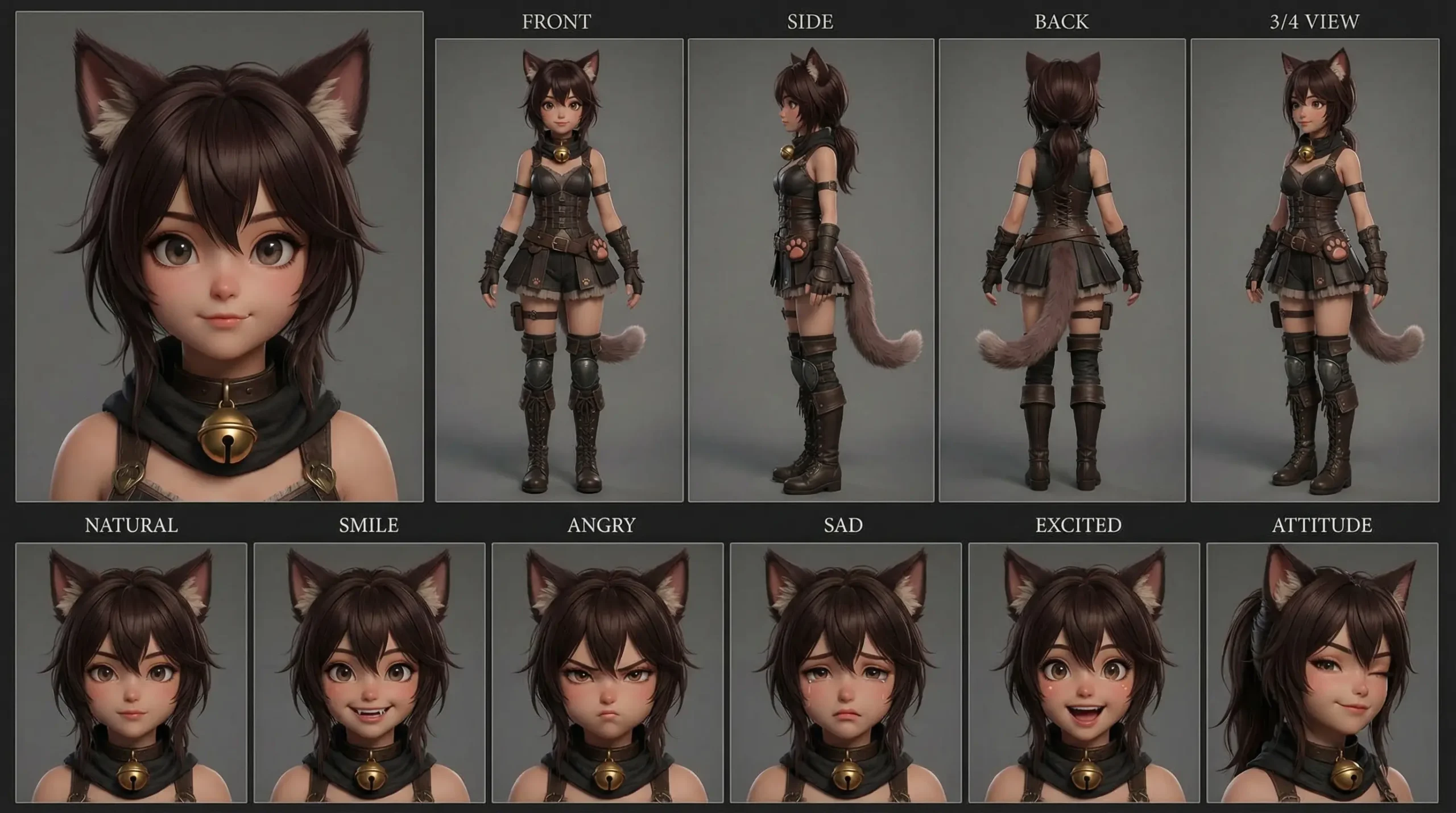 Luna, The Feline Wanderer, Character Sheet
