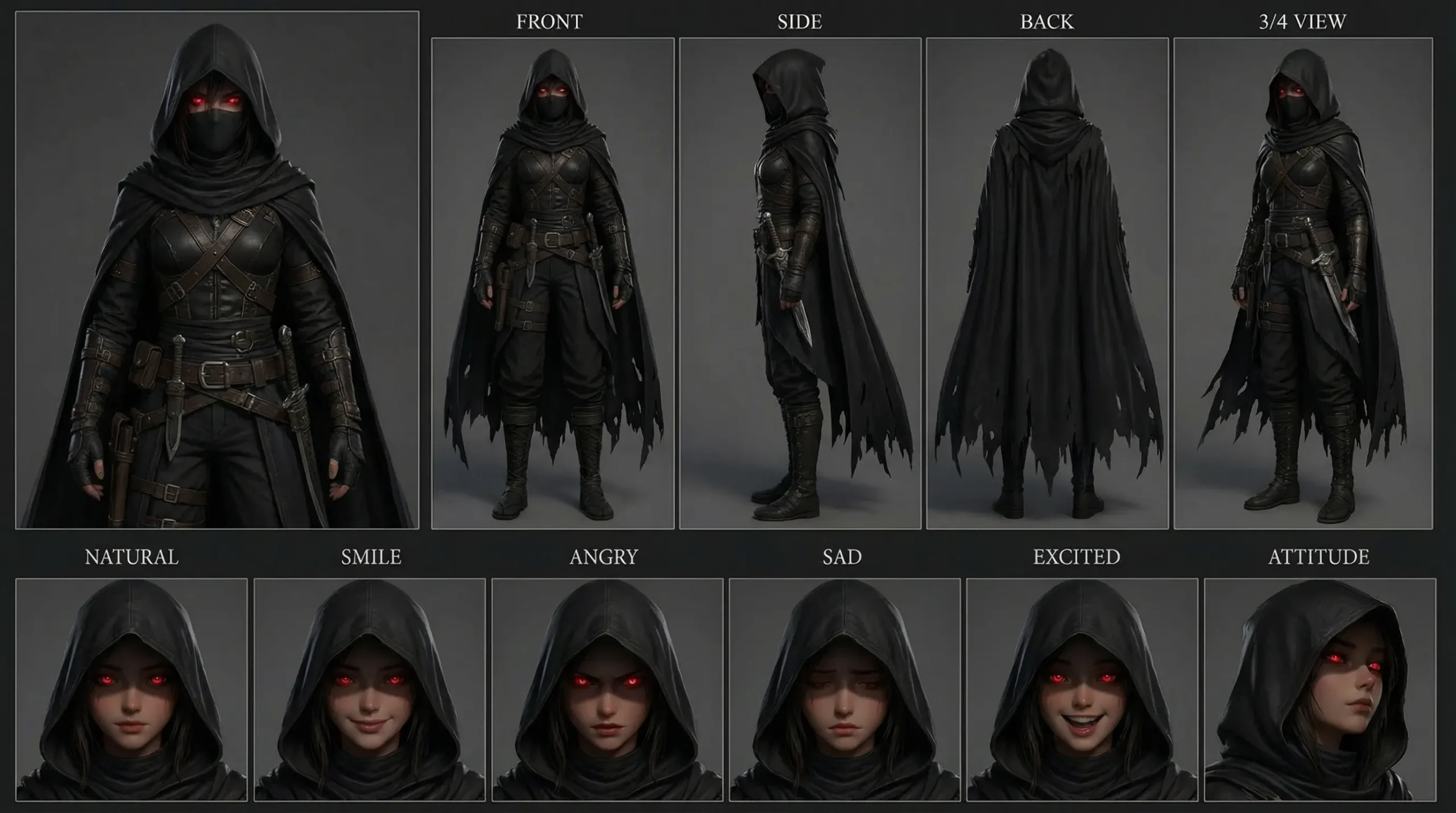 Seraphina, The Shadow Whisper, Character Sheet