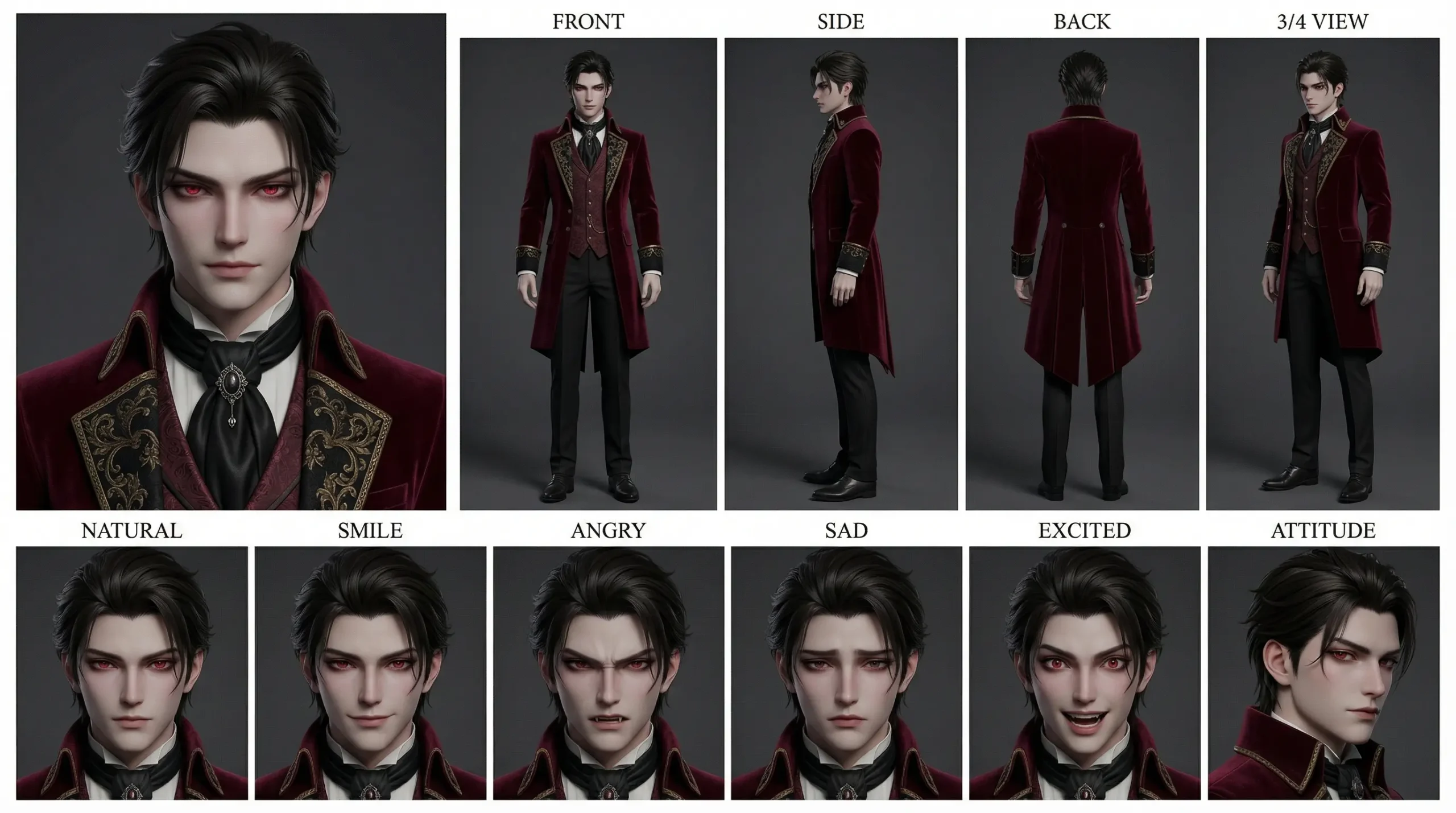 Alaric, The Night Baron, Character Sheet