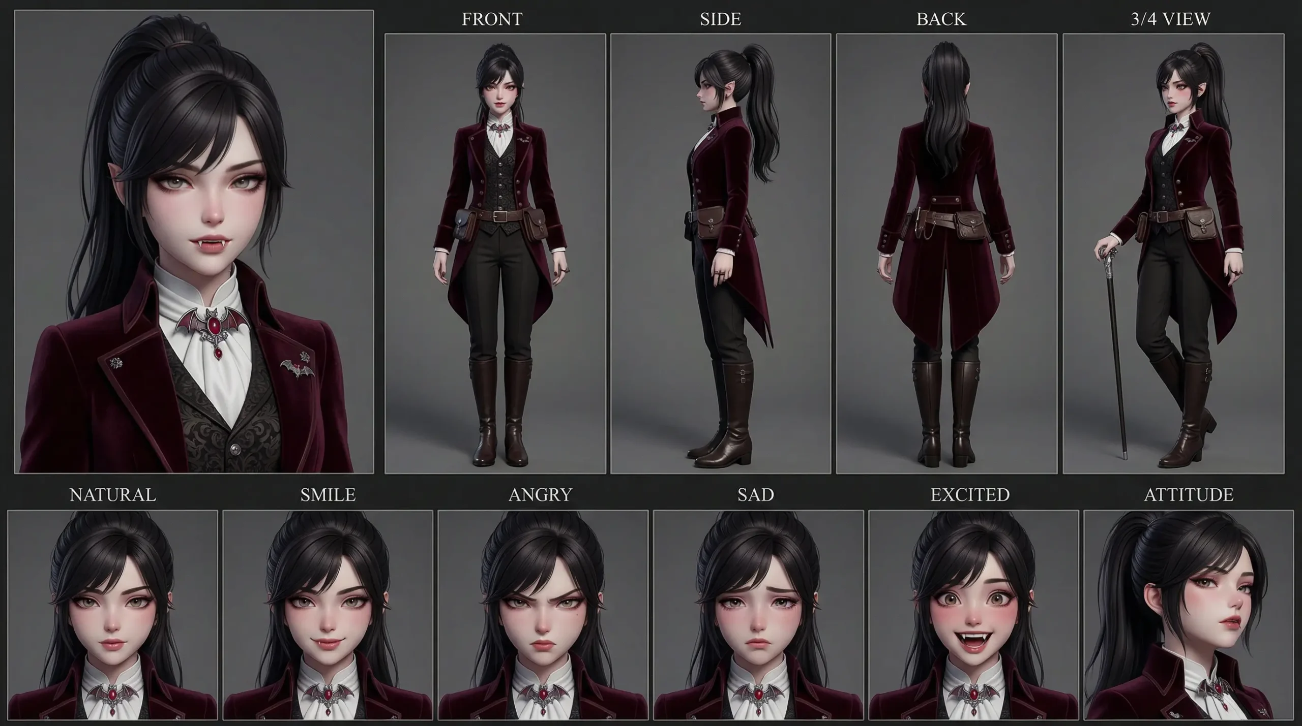 Seraphina, The Crimson Rose, Character Sheet