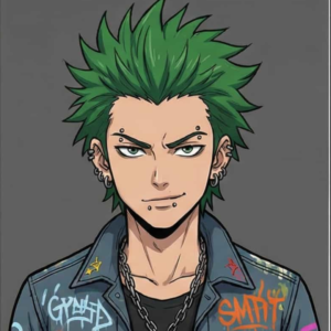 Punk Rock Anime Boy