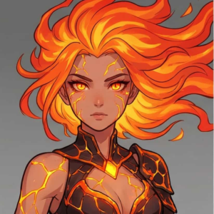 Fire Elemental Anime Girl