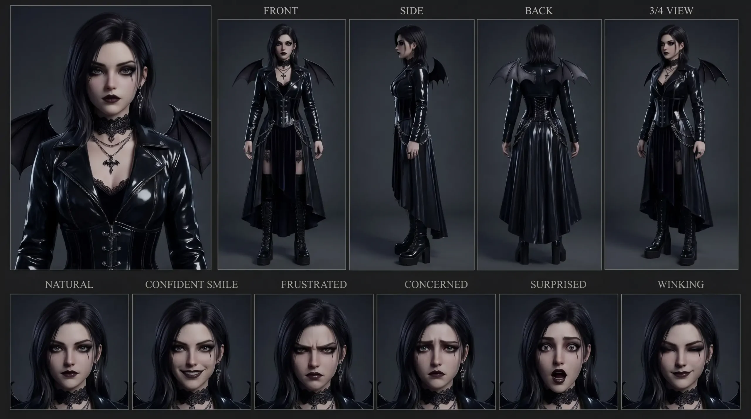 Embrace the Darkness with the 3D Anime Gothic Succubus