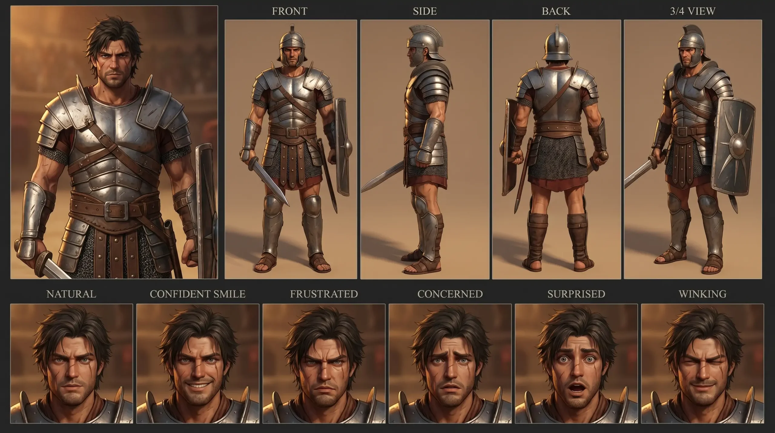 Witness the Power of the 3D Anime Veteran Gladiator