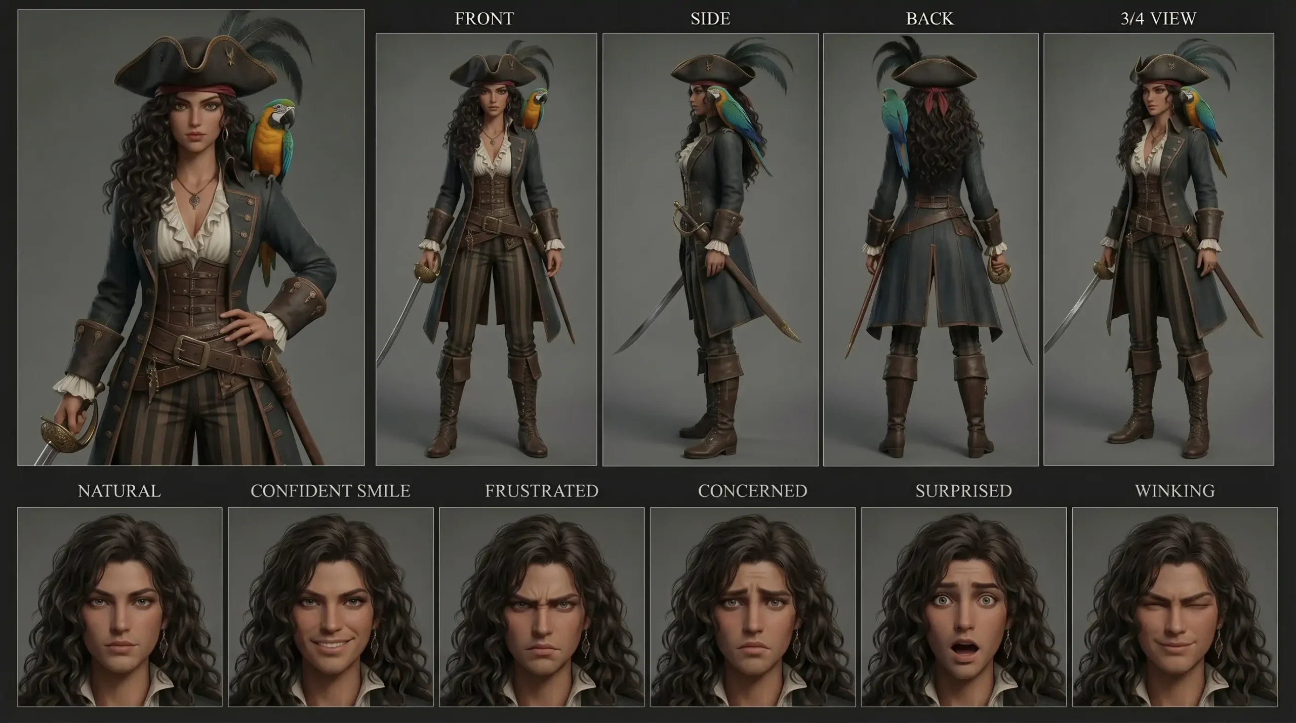 Set Sail with the Daring 3D Anime Pirate Captain