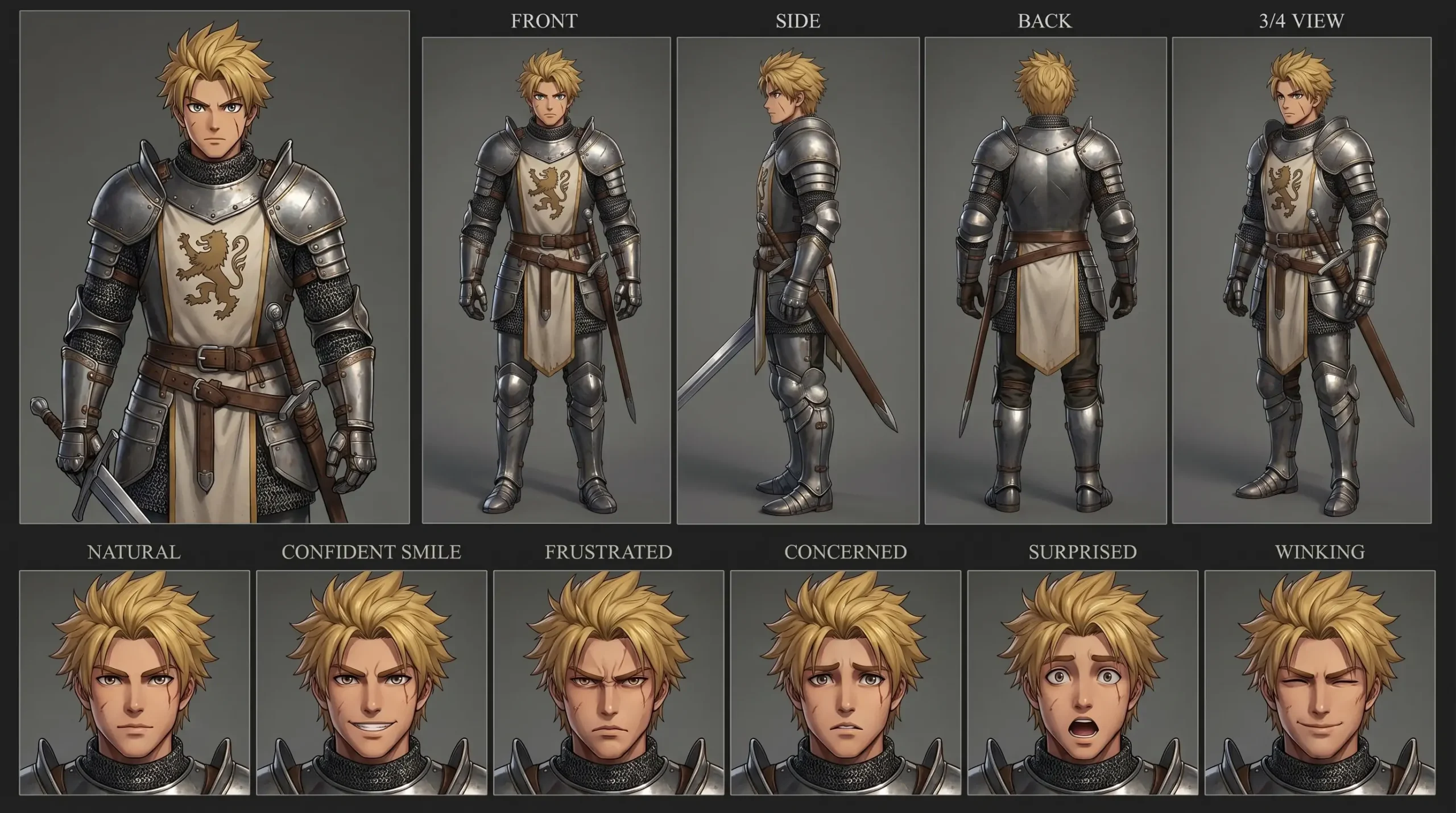 Discover the Gallant 3D Anime Medieval Knight