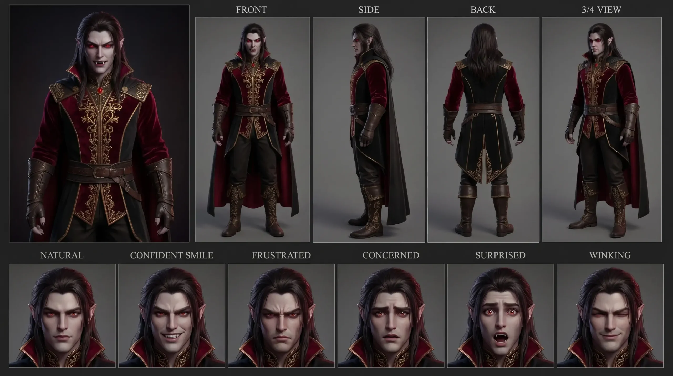 Behold the Majestic 3D Anime Vampire Lord