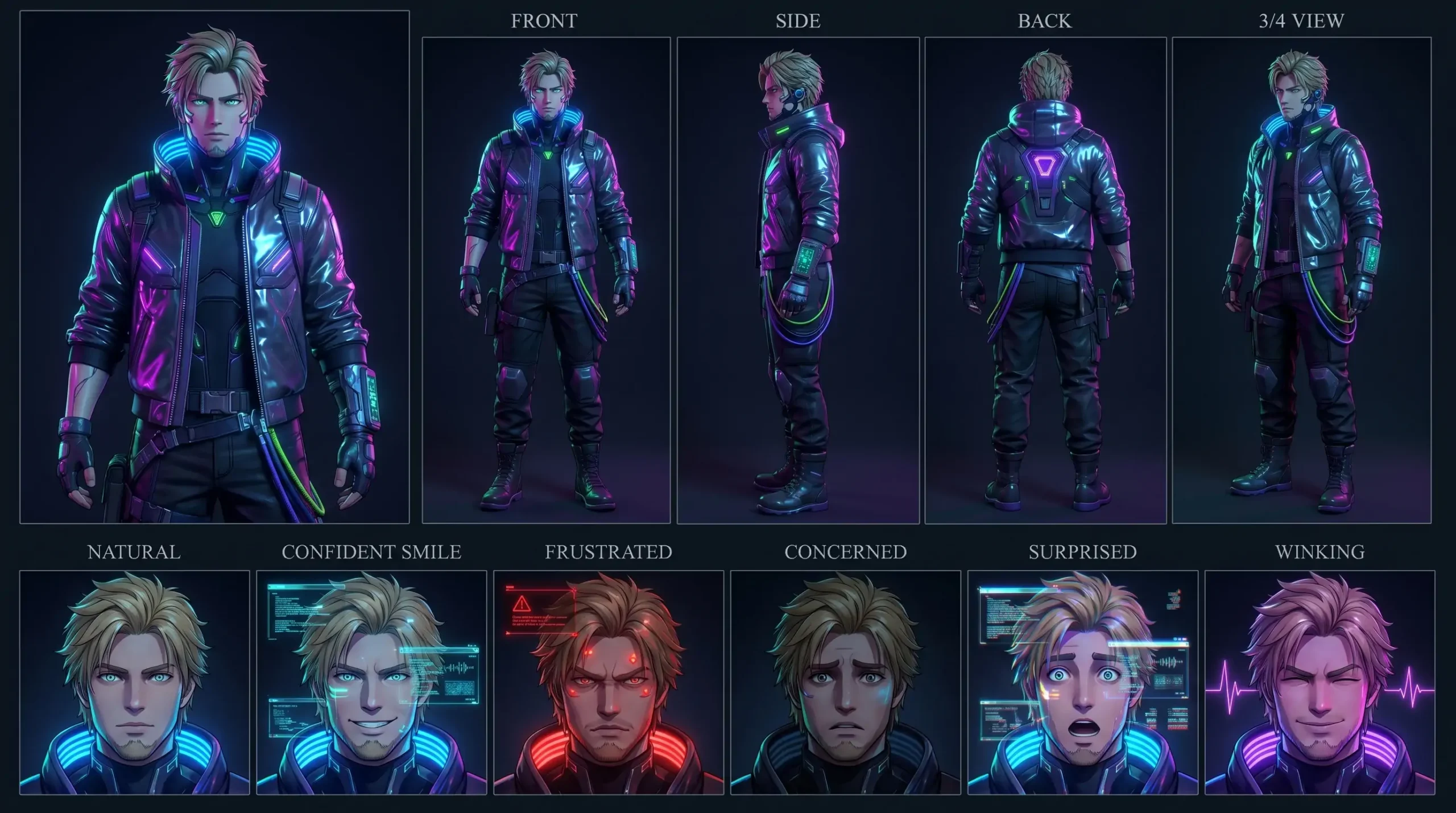 Unleash the Style of the 3D Anime Cyberpunk Rogue