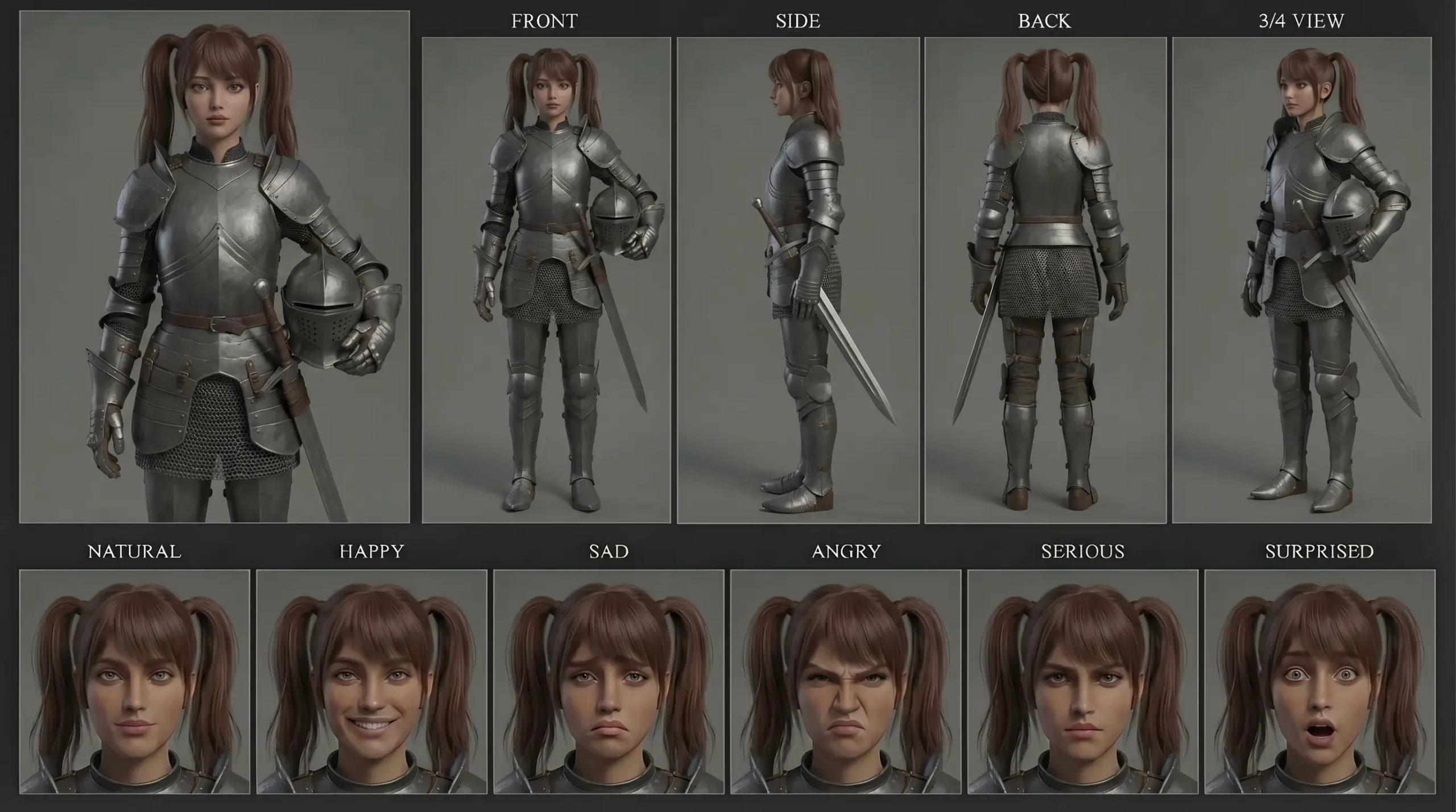 Anya, The Versatile Heroine Character Sheet – Fantasy, Sci-Fi, Modern