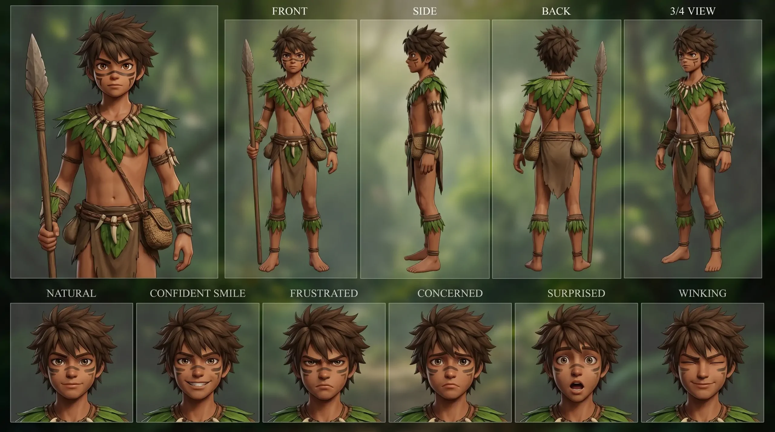 Anime References: Tribal Youth 3D Art