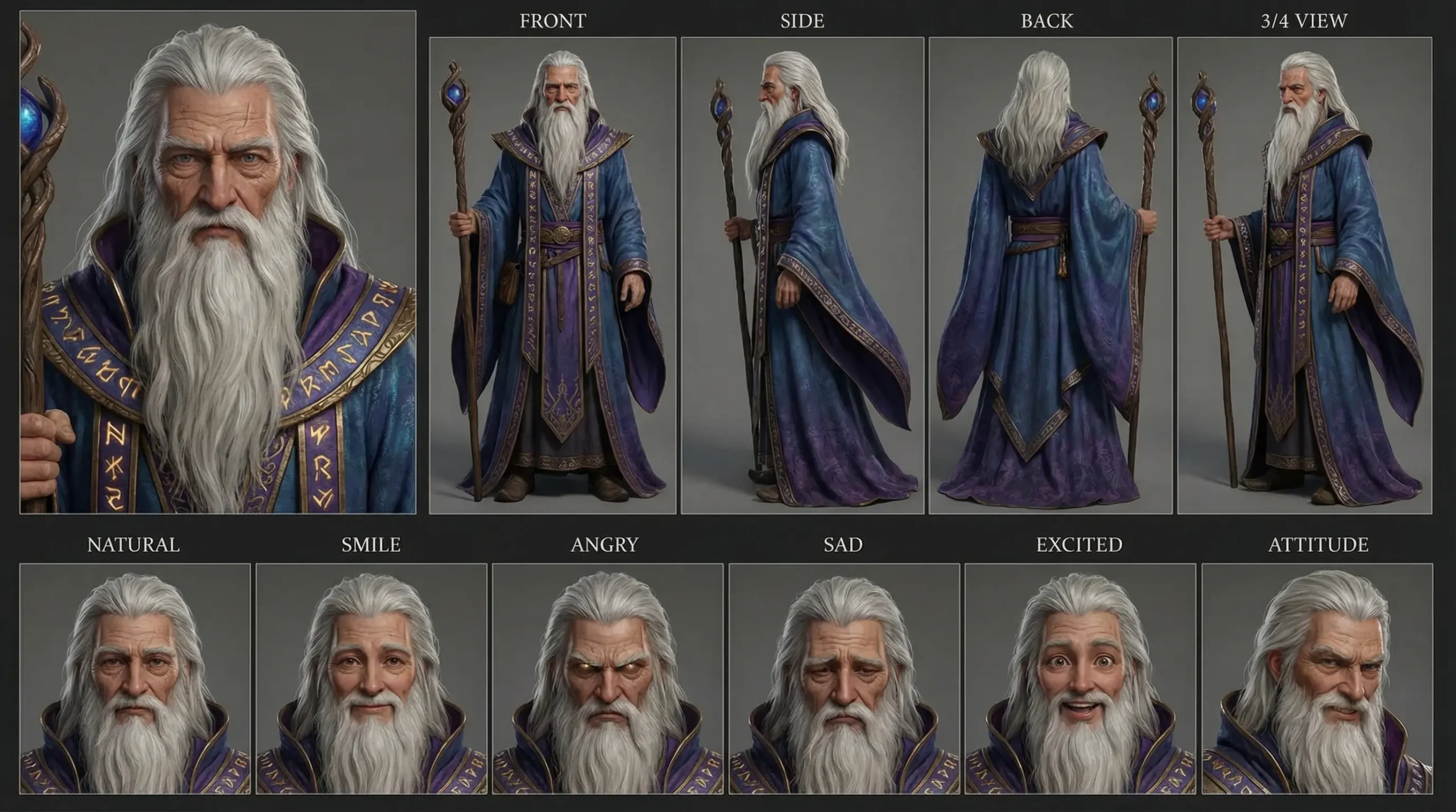 Archmage Thalric, Wizard Character Sheet