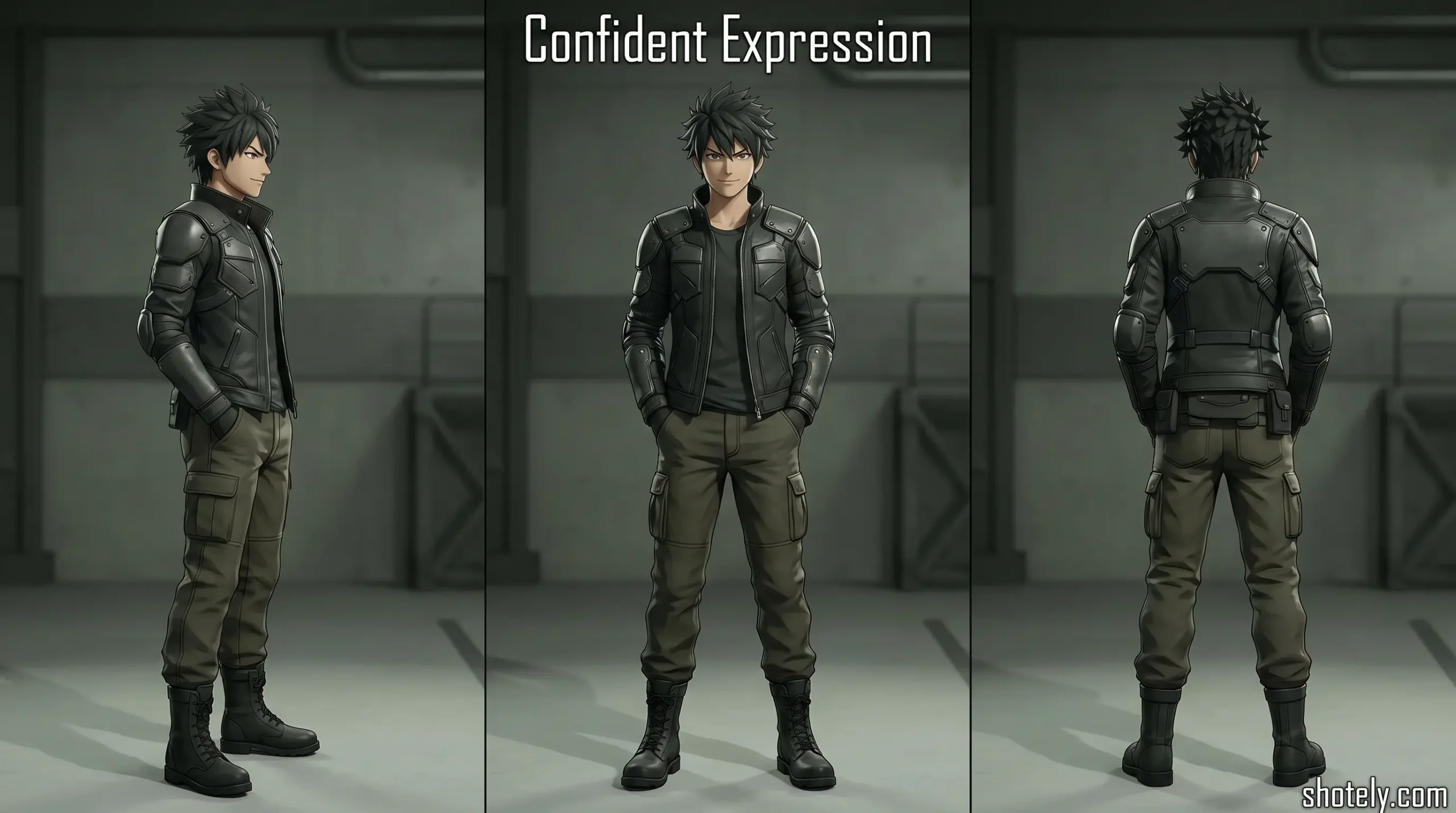 Anime Poses: Assertive Confident Expression Reference