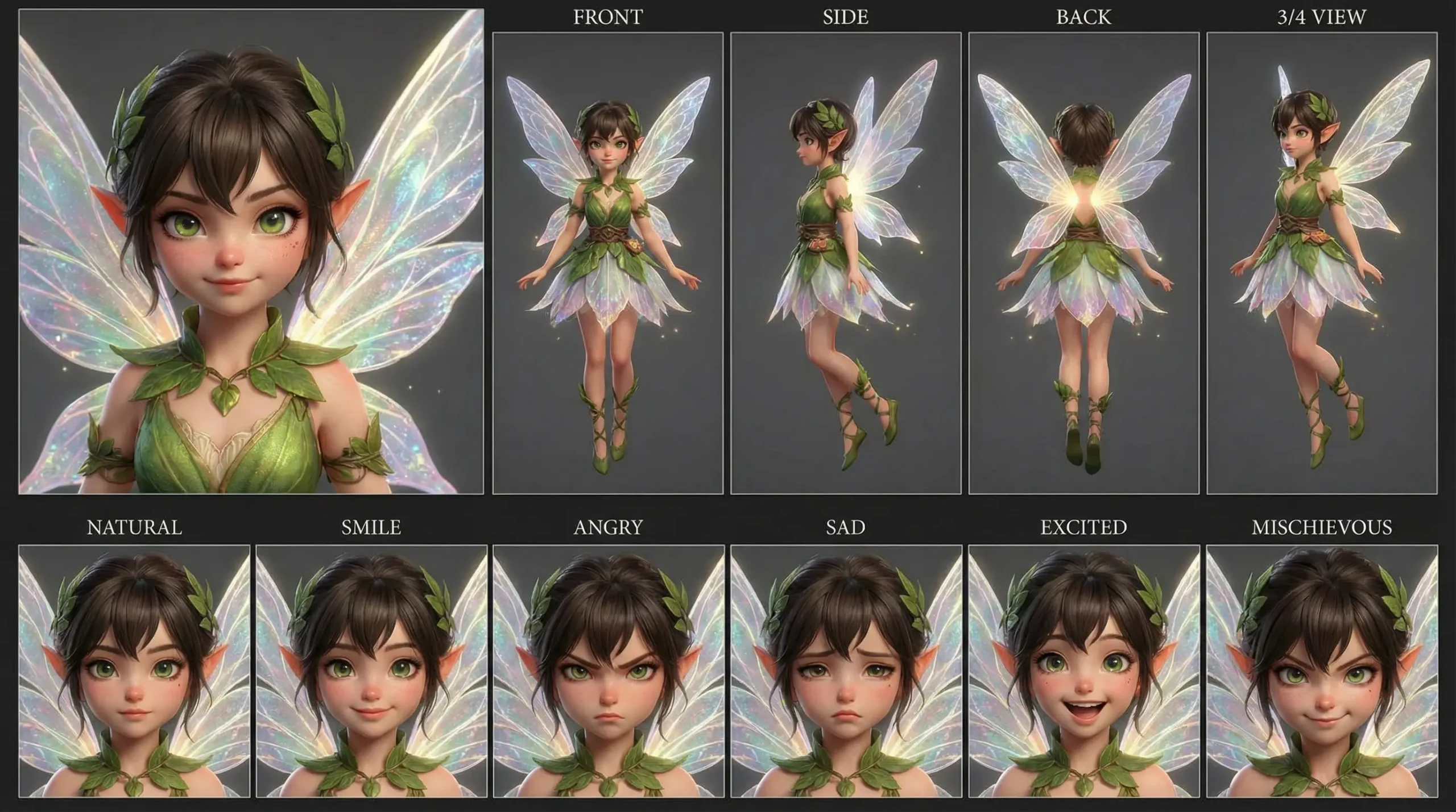 Elara Leafwhisper, Fairy Character Sheet