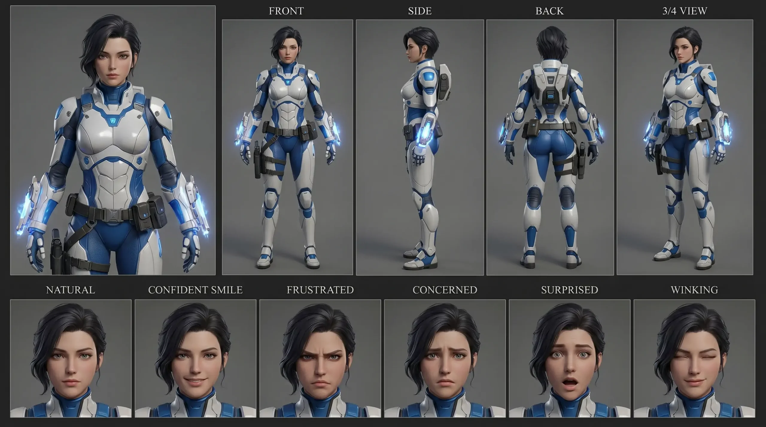 Female Anime Characters: Sci-Fi Pilot 3D