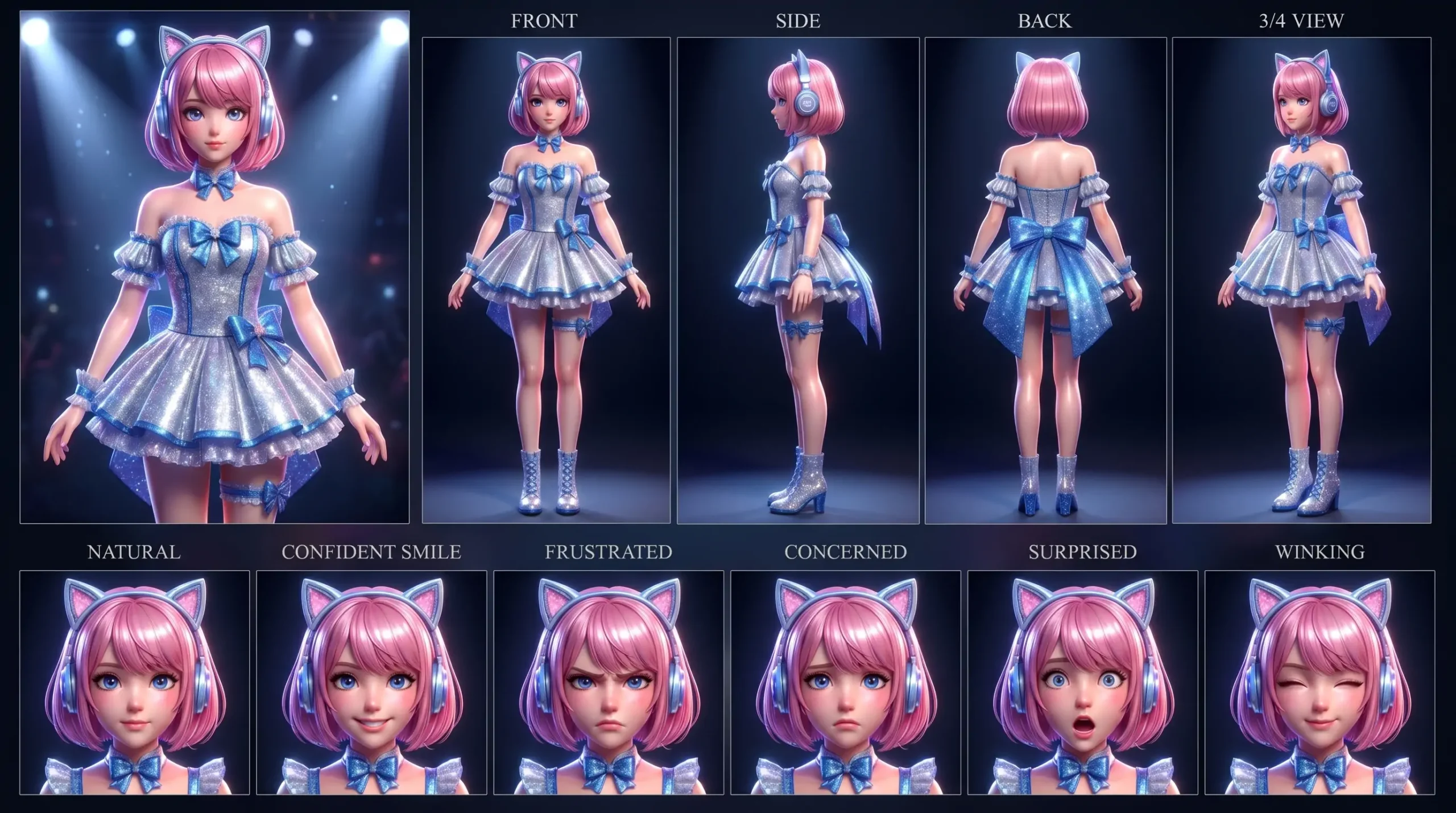 Idol Anime Girl: Pop Star 3D Character Design