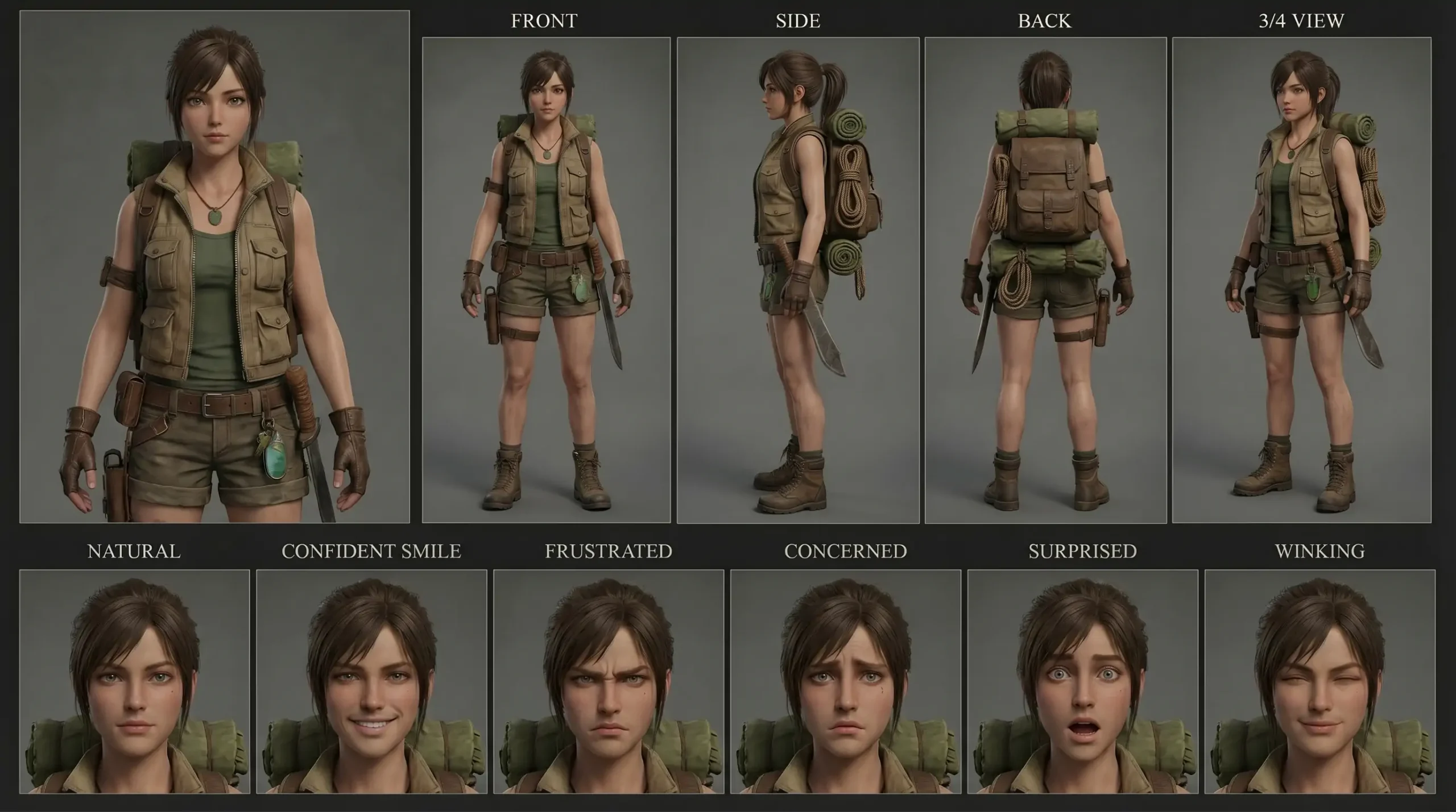 Jungle Explorer Anime Girl: Adventure 3D Design