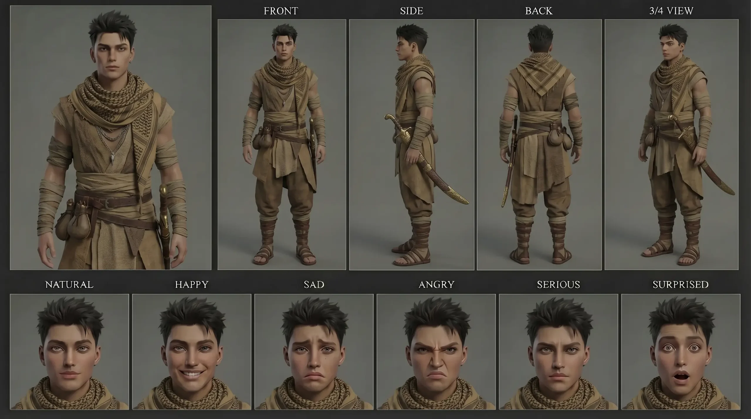 Kael, The Adaptive Agent Character Sheet – Urban, Fantasy, Sci-Fi